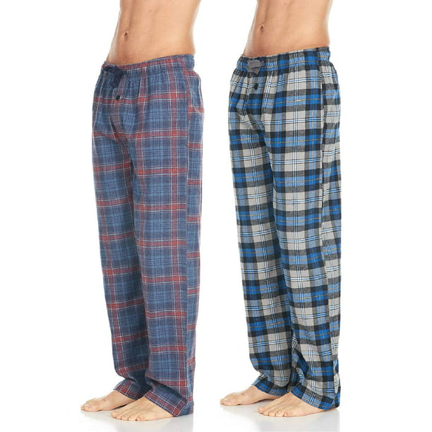 BeautyVan Mens Plaid Pajama Pants,Drawstring Trousers Lounge Sleepwear PJs with Pockets